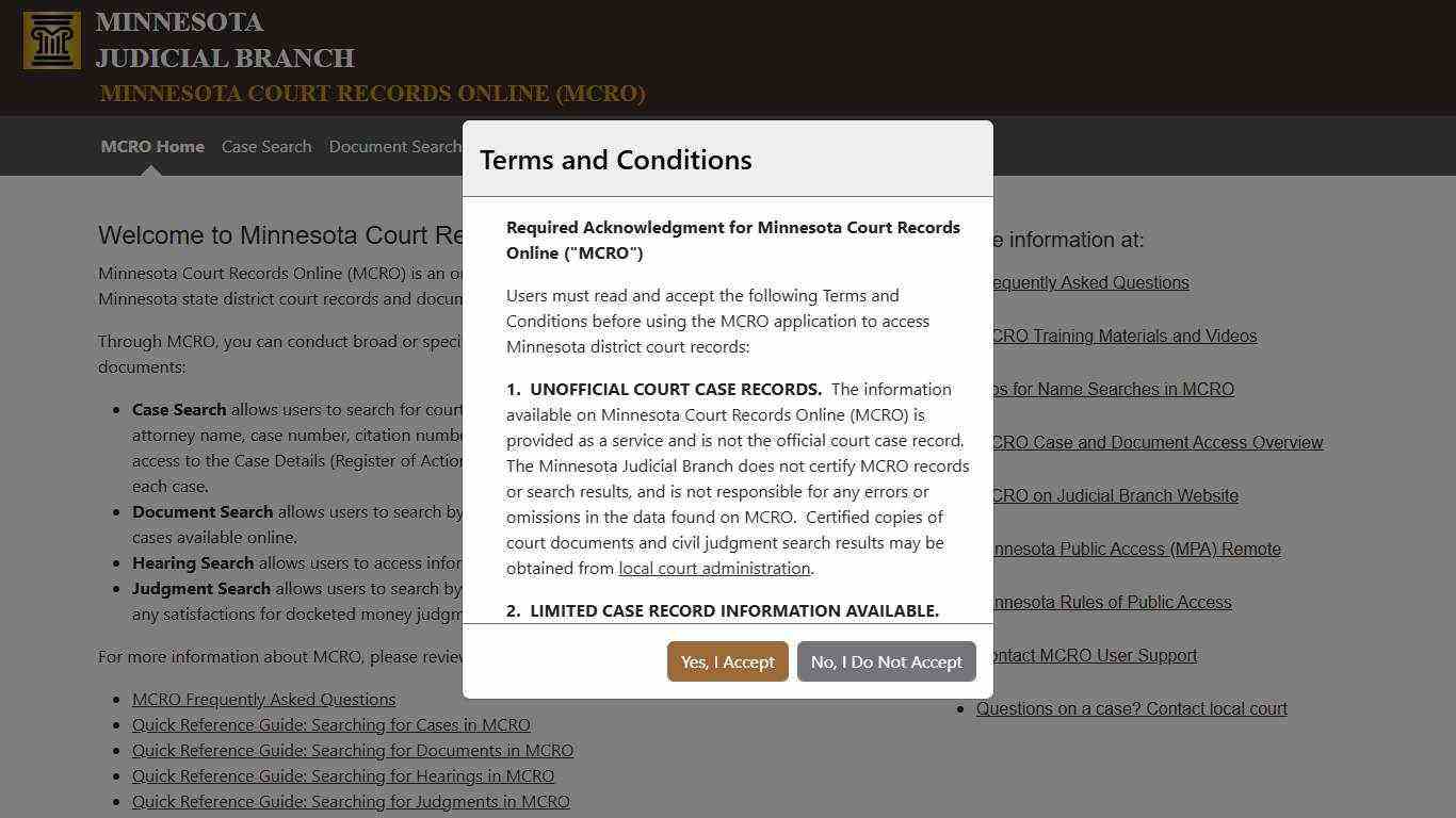 Home Page - Minnesota Court Records Online (MCRO)