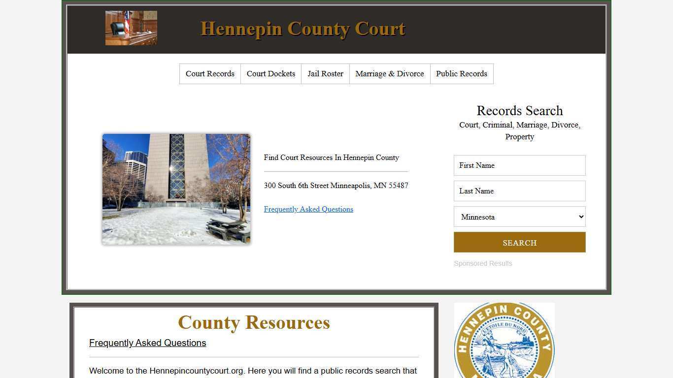 Hennepin County Court | Records Search